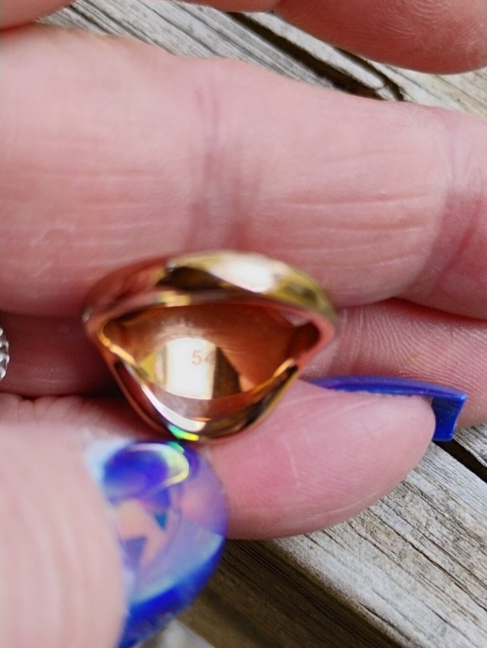 Furla Heart Embellished Enamel Ring with Crystal Accents US Size 6 - Picture 3 of 6